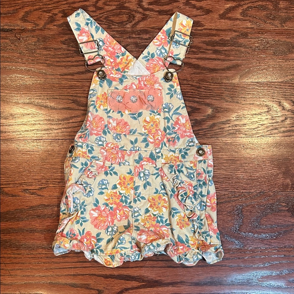Charming Floral Kids Overalls